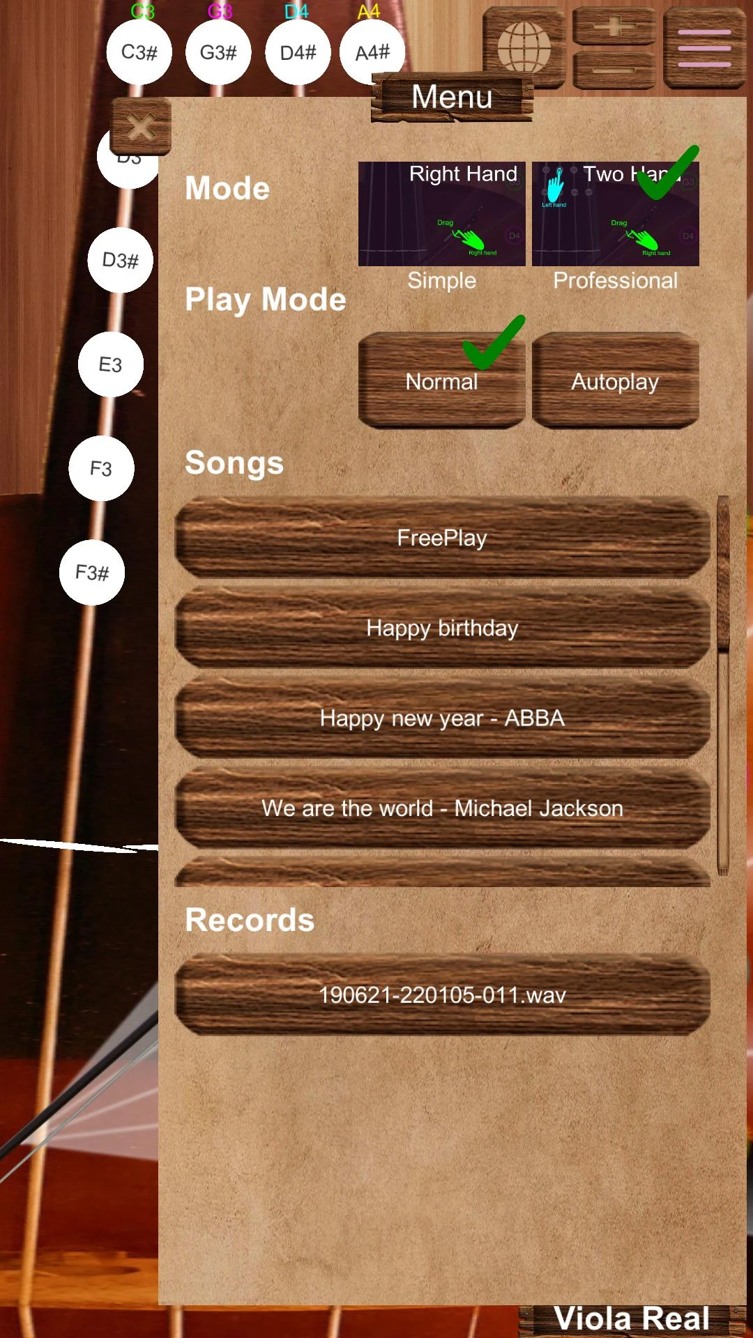 Viola Real screenshot